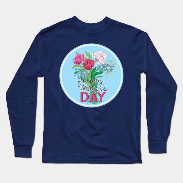 Happy women's day, 8th March Long Sleeve T-Shirt by IngaDesign